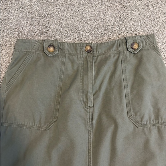 Northern Reflections Y2K Army Green Cargo Cotton Midi Skirt Size Medium Large 8 - Picture 4 of 11